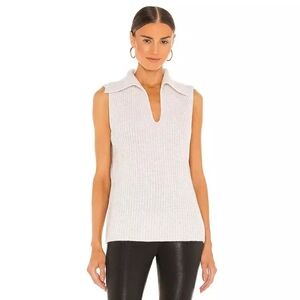 NWOT Vince V Neck Cashmere and Wool Collared Vest